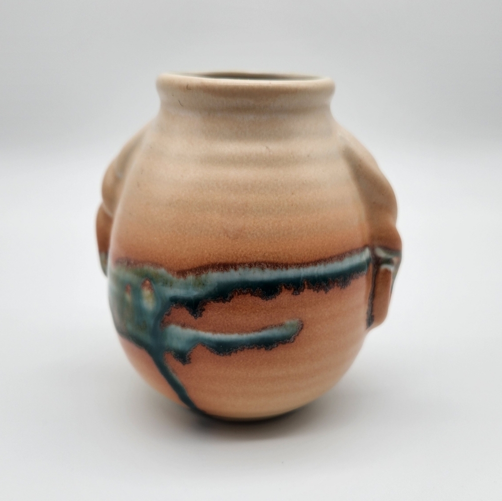 Glazed Big Belly Pottery Vase. Made in Taiwan